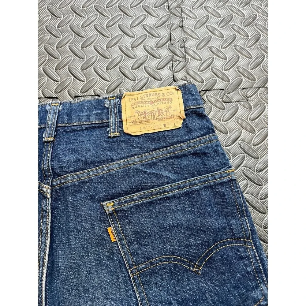 Vintage Levi's 517 Orange Tab Jeans 20517 0217 34x33 Men's Boot Cut‎